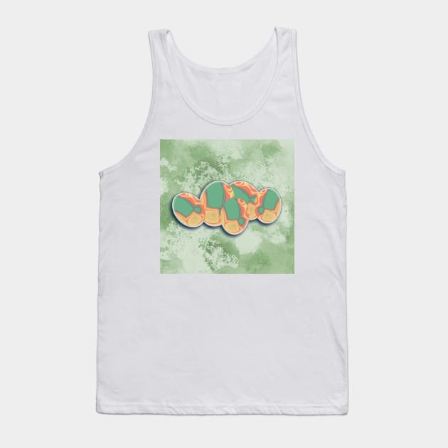 Psychedelic Eggs (Salmon & Green) Tank Top by LanaVRZ